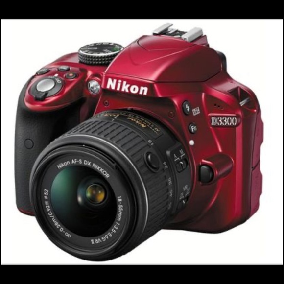 Nikon D3300 DSLR Camera with 18-55mm Lens (Red) - Picture 1 of 6